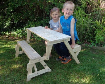 Kids Folding Picnic Table DIY Woodworking Plan