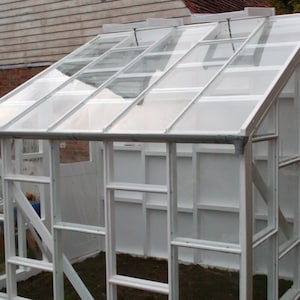 Plans for a lean-to glasshouse  |  PDF downloadable file