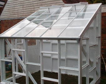Plans for a lean-to glasshouse  |  PDF downloadable file