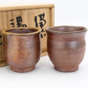 Japanese Tea cups 240ml Bizen ware Sangiri Teacup Yunomi