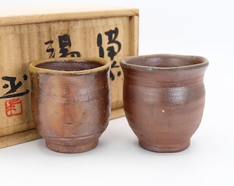 Japanese Tea cups 240ml Bizen ware Sangiri Teacup Yunomi, Nippon2You