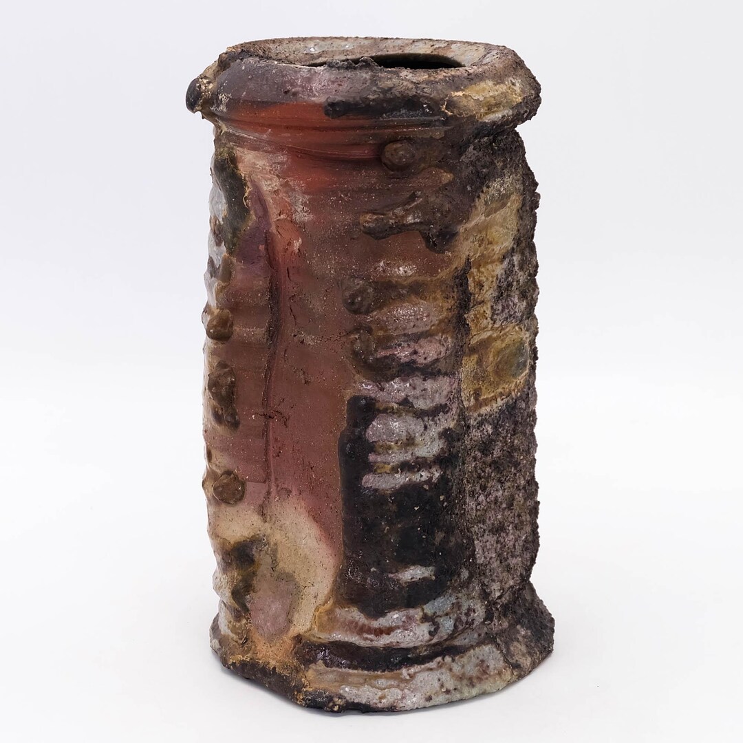 【備前焼 花入①】Bizen ware Flower vase ( 送料無料！) Japanese Wood-fired Pottery Vase Bizen Ware Yohen Haikaburi