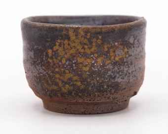 Japanese Wood fired Pottery Sake cup Guinomi Bizen ware Goma