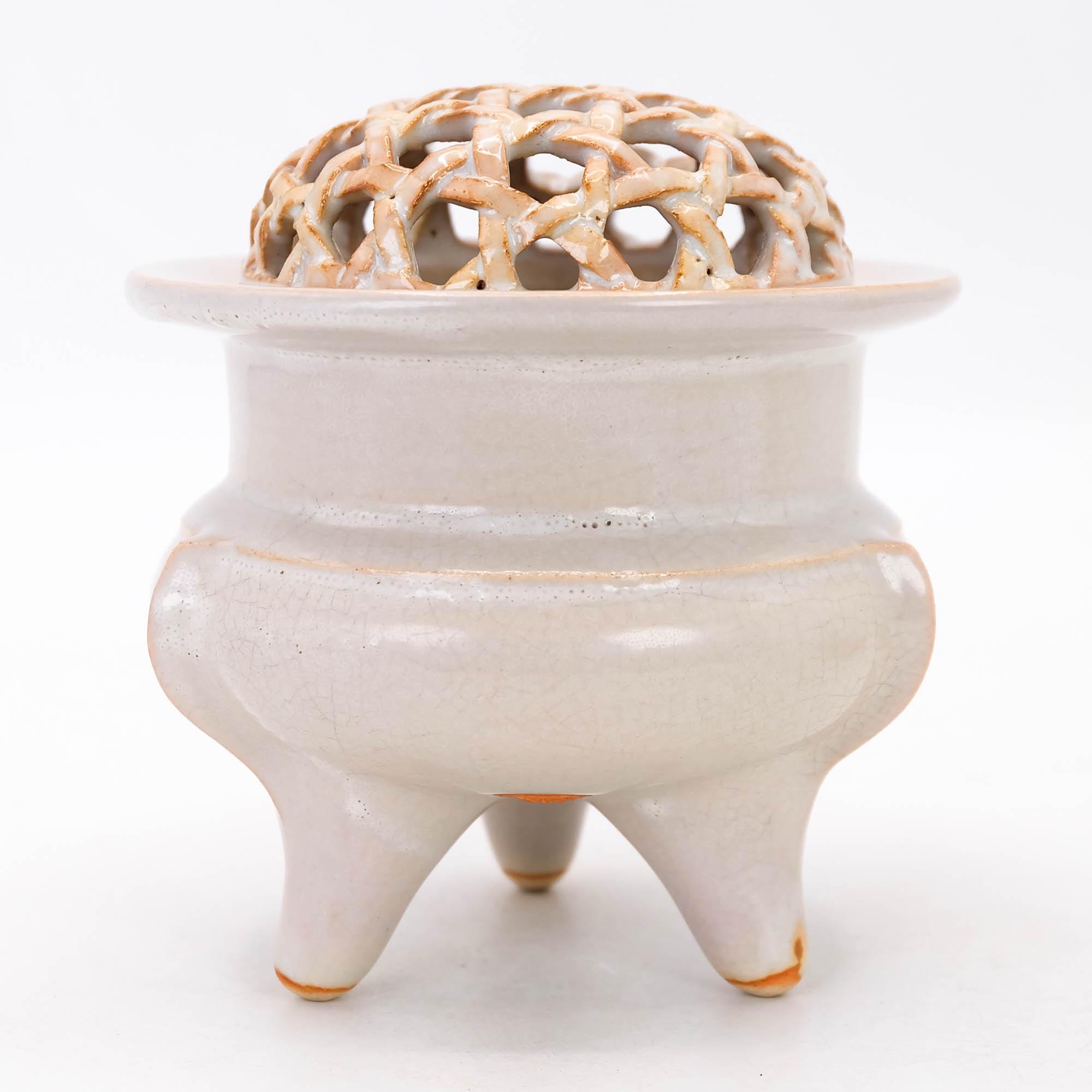 Koro Japanese Incense Burner Hagi Ware by Sakakura Shinbei XII