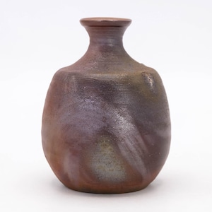 Japanese Wood-fired Pottery Sake bottle Sangiri Bizen ware Tokkuri