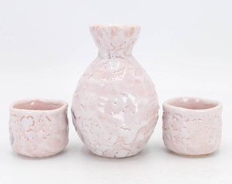 ヴィンテージ志野焼酒器セット：絵志野徳利とぐい呑み - Etsy 日本