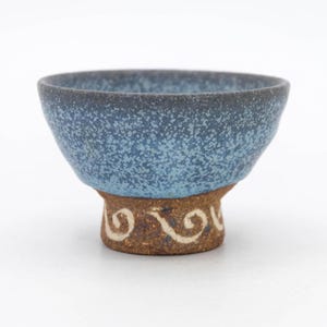 Guinomi Sake cup Blue Speckled glaze Kyo ware, Nippon2You
