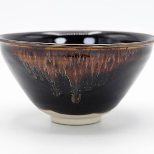 Tenmoku-gata Chawan Japanese Tea bowl by Teiichi Oketani Kyo ware