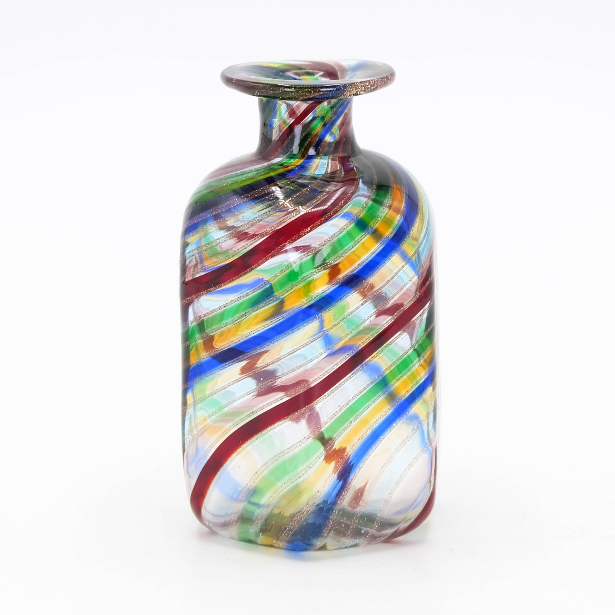 工芸品 Murano Glass Vase (Blue & Yellow) 工芸品 Murano Glass Vase