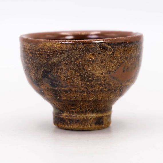 益子焼 陶器 小型 手作り　ぐい呑み　陶芸家　作陶家　#お ぐい呑み 柿釉益子焼 - Etsy 日本