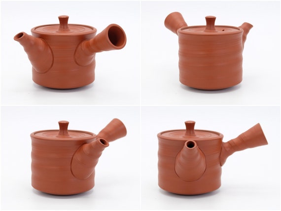 常滑焼「朱泥」茶器セット Amazon.co.jp: 常滑焼朱泥 義叟造 茶器セット 急須＆湯呑み 5客