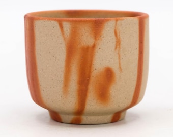 Japanese Sake cup Bizen ware Hidasuki Guinomi