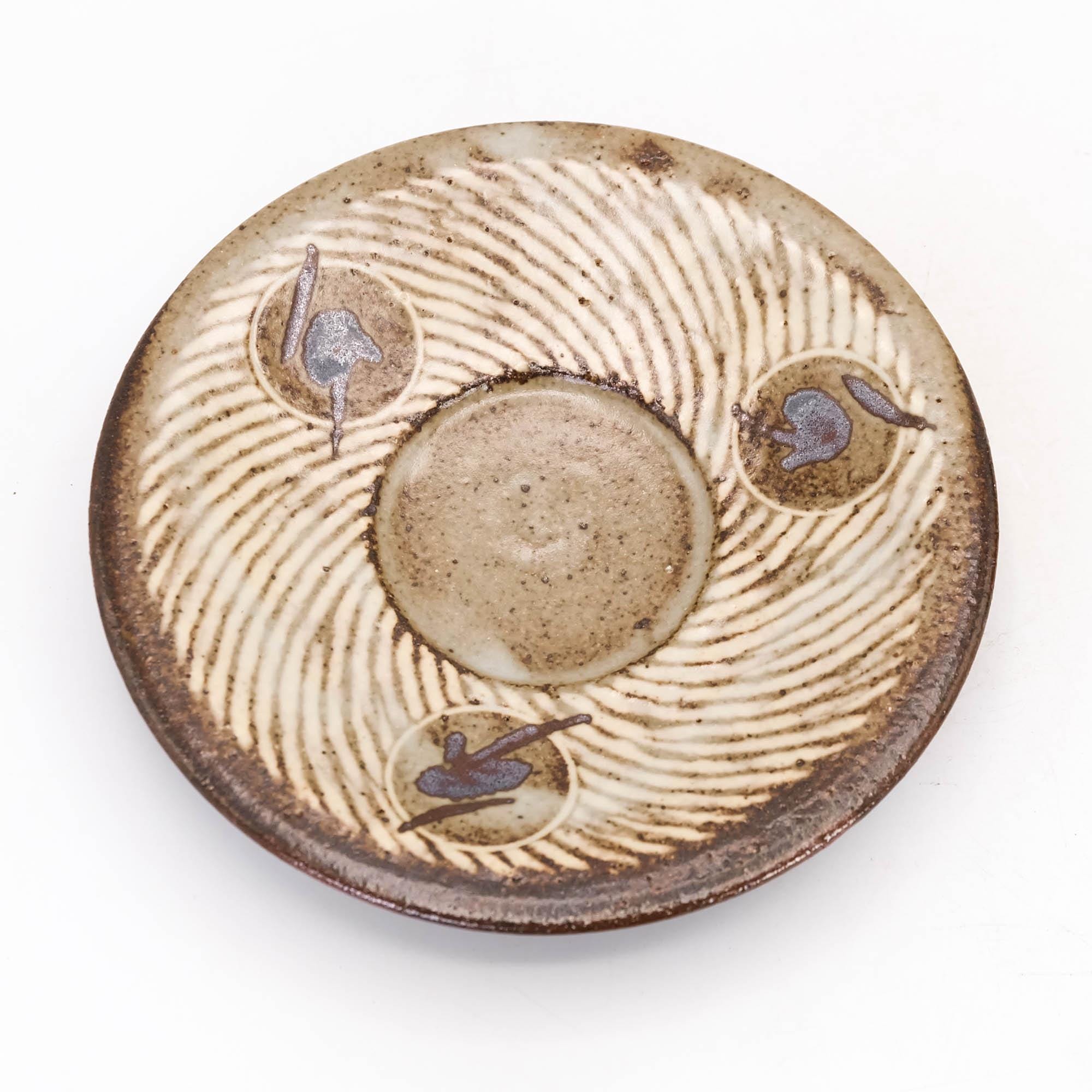 Japanese Cup and Saucer Mashiko Ware by Tatsuzo Shimaoka Jomon