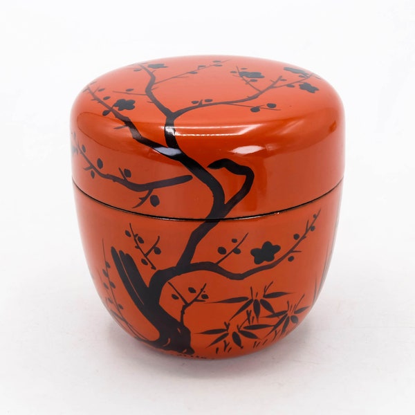 Natsume Tea caddy Flower design Matcha Tea caddies, Nippon2You