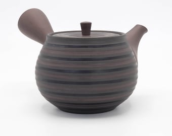 Kyusu Teapot 350ml Striped design by Takasuke toen Tokoname ware, Nippon2You