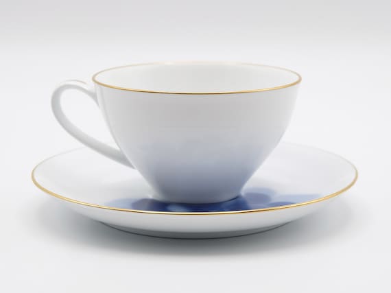 Okura Art China Cup and Saucer Set Blue Rose Okazome - Etsy