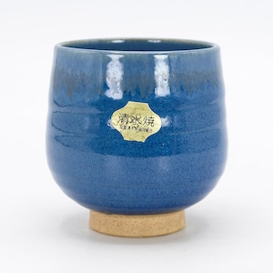 Japanese Tea cup 150ml Blue glaze by Rinzan touen Kyo ware Teacup Yunomi, Nippon2You