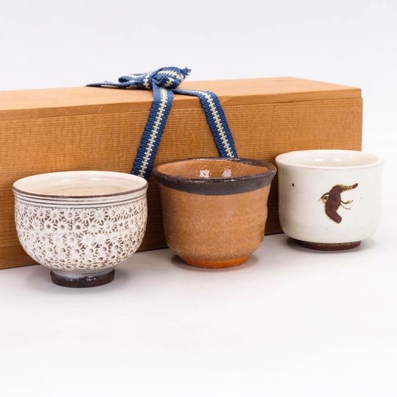 Japanese Sake Cup Karatsu Ware by Shigetoshi Nakazato Mishima