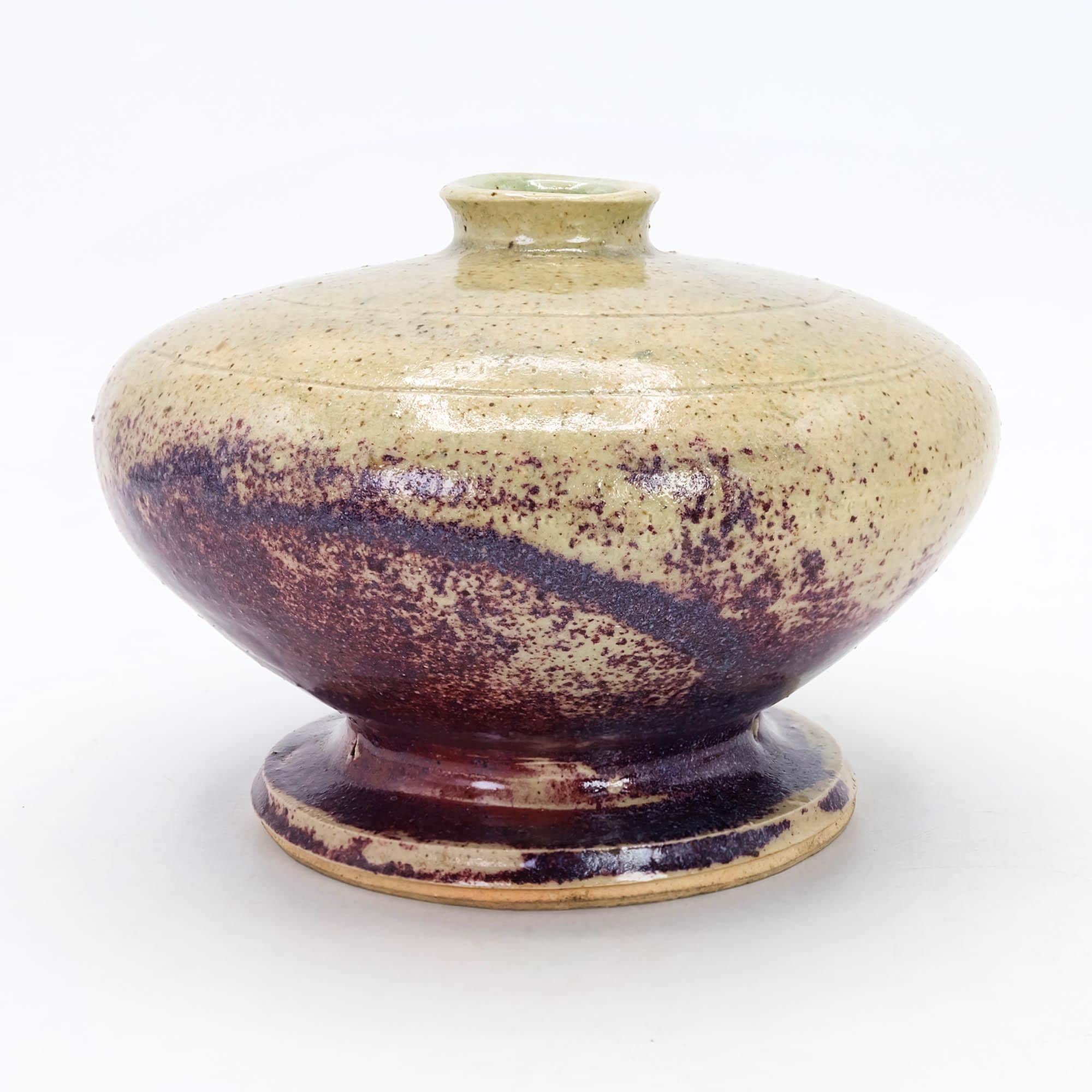日本の陶器の花瓶フランベ釉京焼花入生け花茶花花瓶 - Etsy 日本