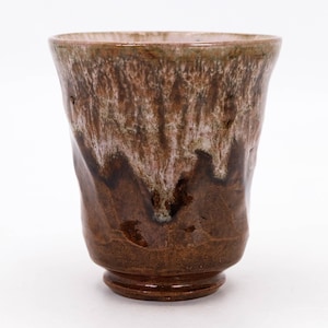 Japanese Tea cup 200ml Amber glaze Ohi ware Ameyu Teacup Yunomi