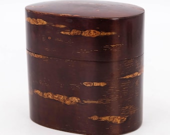 ヴィンテージの桜皮茶筒：樺細工 - Etsy 日本