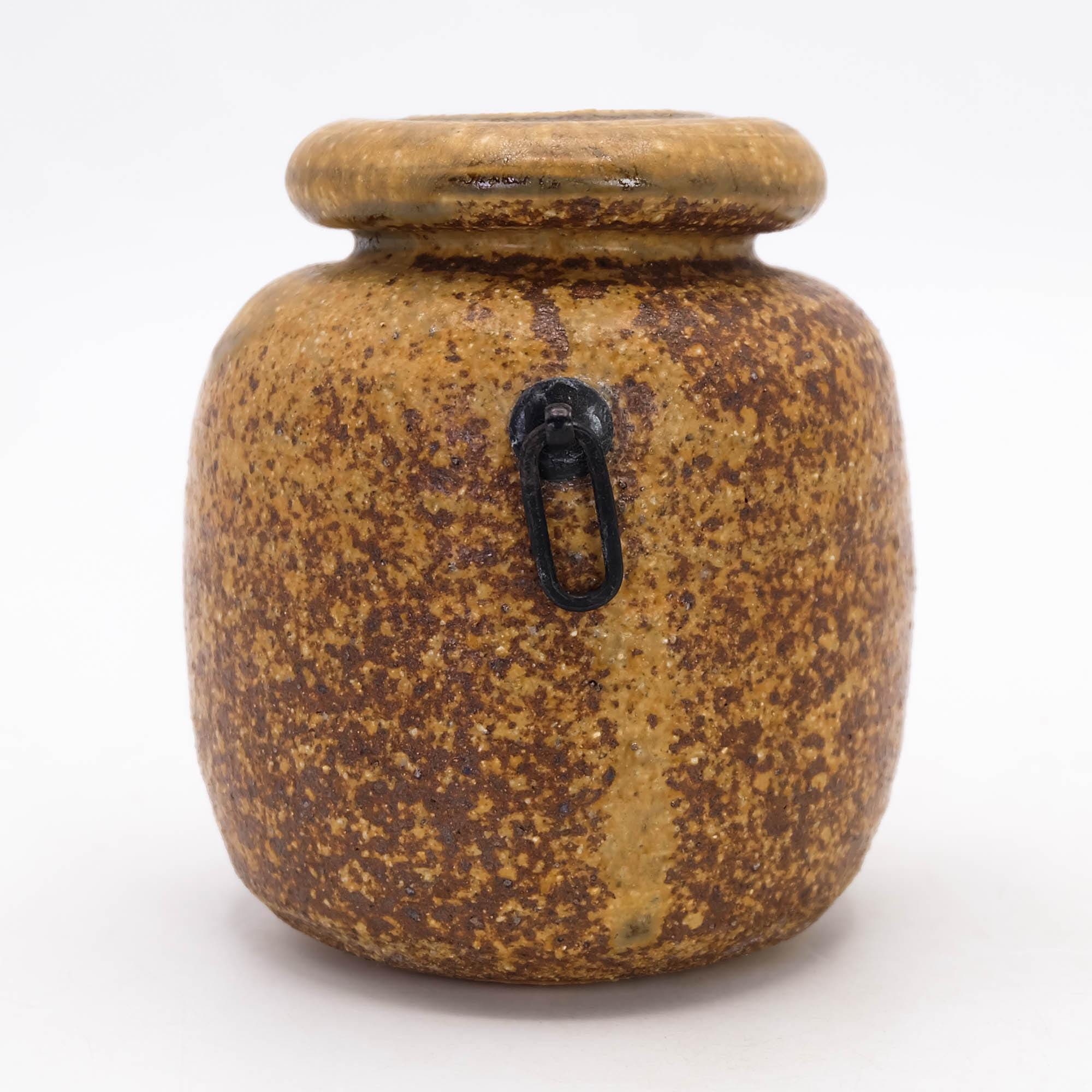 Japanese Pottery Hanging Flower Vase Shigaraki Ware Kake Hanaire