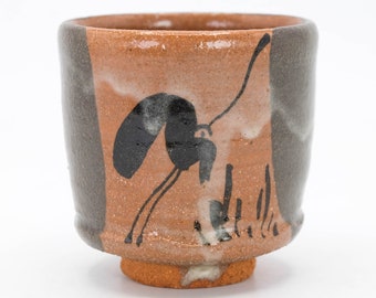 唐津焼の湯呑み：葦と松の模様が描かれた日本の陶器の湯呑 - Etsy 日本