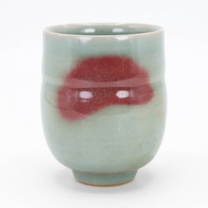 Japanese Tea cup 250ml Blue-Green Celadon Copper Red Kyo ware Teacup Yunomi, Nippon2You