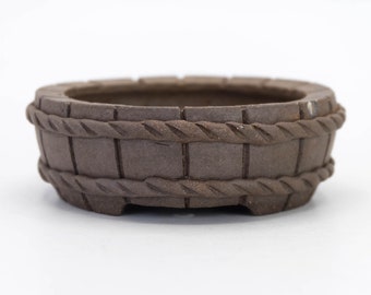 Japanese Bonsai pot Unglazed Wooden Bucket shape, Nippon2You