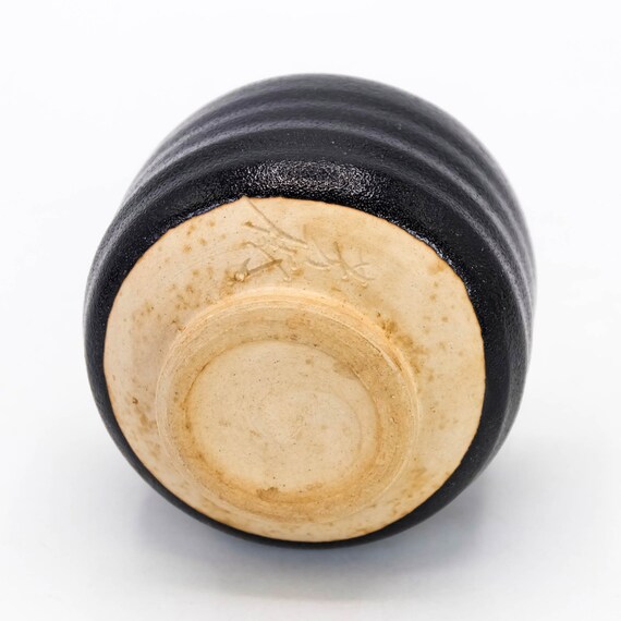 Guinomi Sake Cup Seto-guro Black Glaze by Sugiura Yoshiki