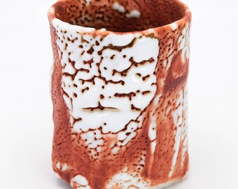 加藤豊久作 志野焼 湯呑み湯呑み 230ml 赤赤 - Etsy 日本