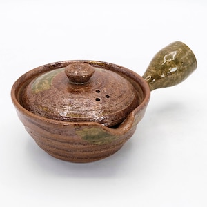Teiera giapponese Kyusu da 120 ml in ceramica Iga, smalto cenere