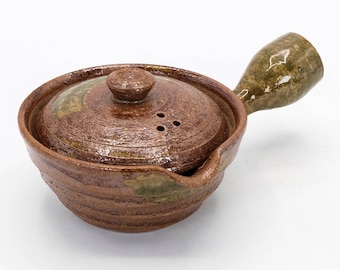 Théière japonaise Kyusu 120 ml Iga ware, glaçure cendrée