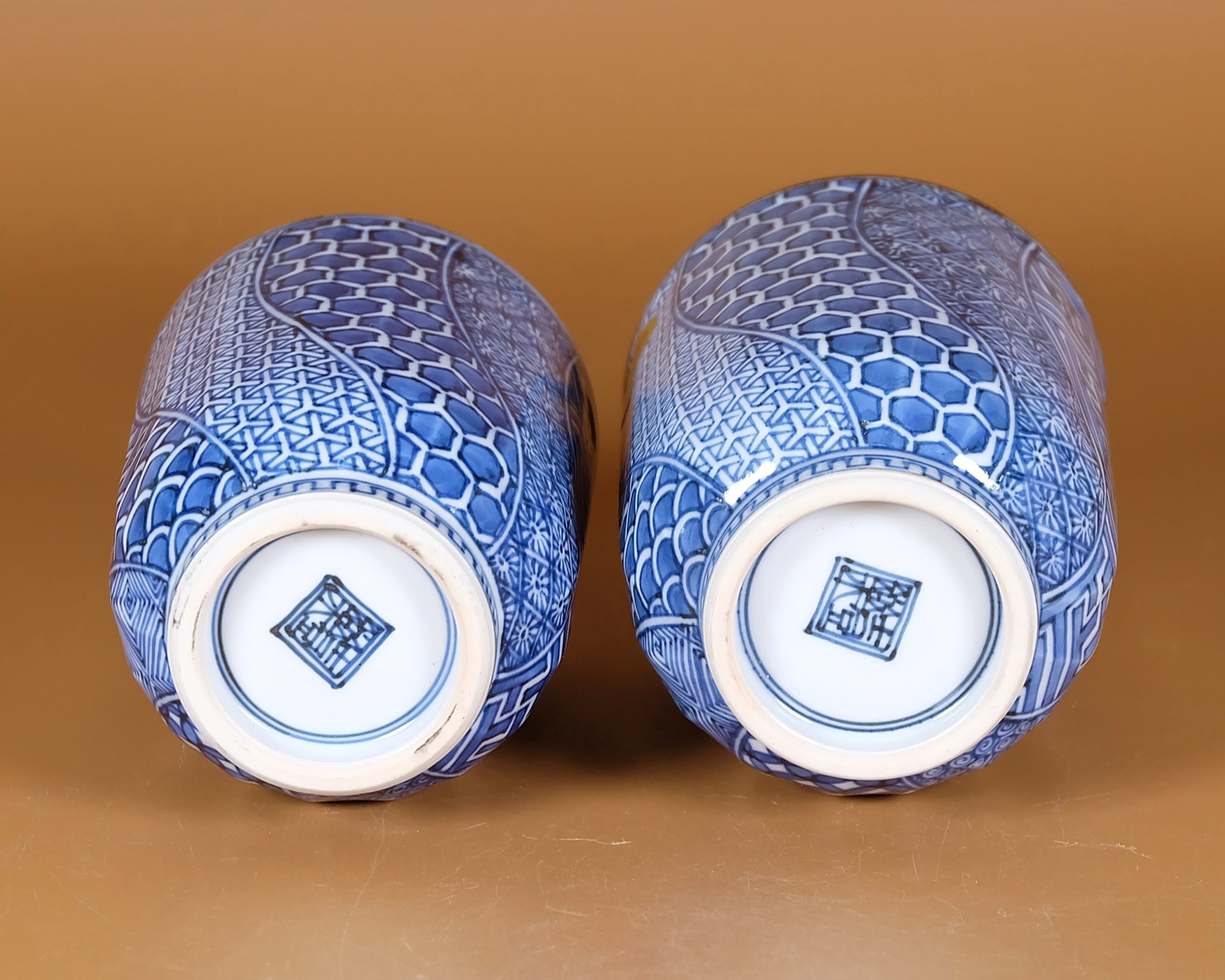 京焼　清水焼　平安　紫水　青華祥瑞文　湯呑　:　茶器　夫婦湯呑　組湯呑 京焼 清水焼 平安 紫水 青華祥瑞文 湯呑 : 茶器 夫婦湯呑 組湯呑