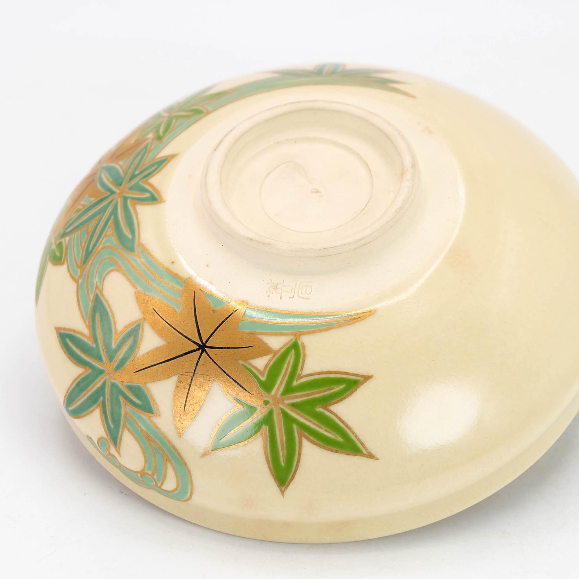 芸能人愛用 Hira-chawan Tea Eika by Design Leaves Maple Shape Flat Bowl 工芸品