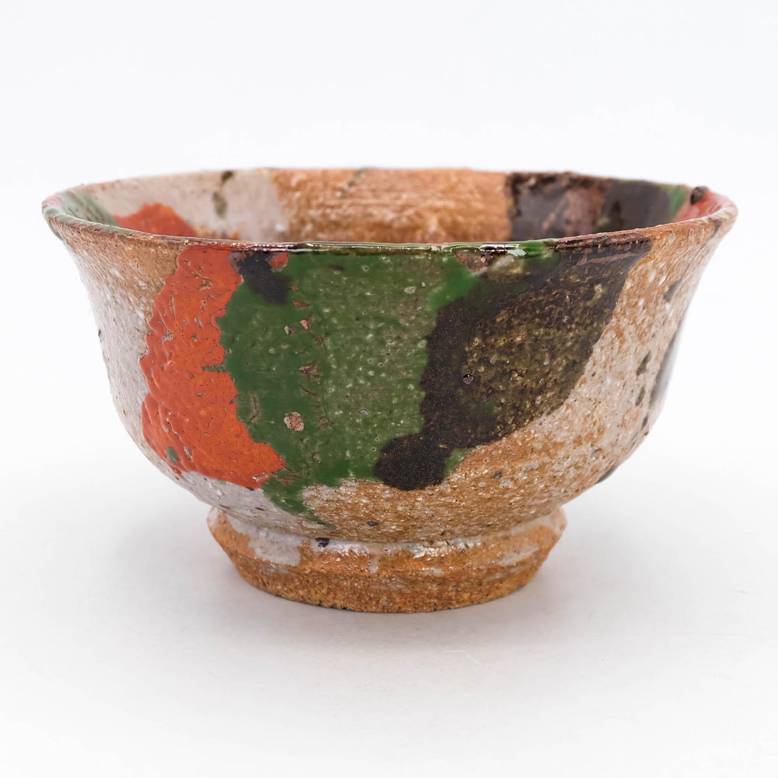 Chawan Japanese Tea Bowl Three-color Glaze by Kawai Kanjiro - Etsy