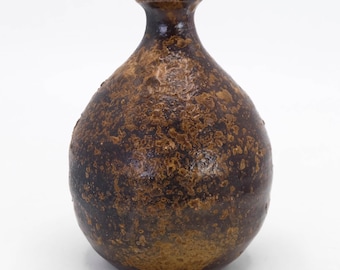 Antique Japanese sake bottle Daikokuten Bizen ware Tokkuri