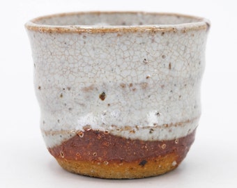 Guinomi Sake cup White Translucent glaze by Tamamura Shogetsu Hagi ware, Nippon2You
