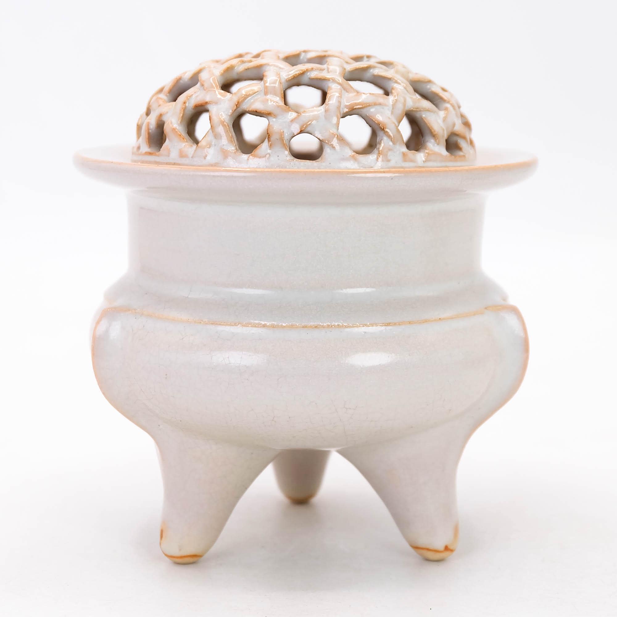 Koro Japanese Incense Burner Hagi Ware by Sakakura Shinbei XII