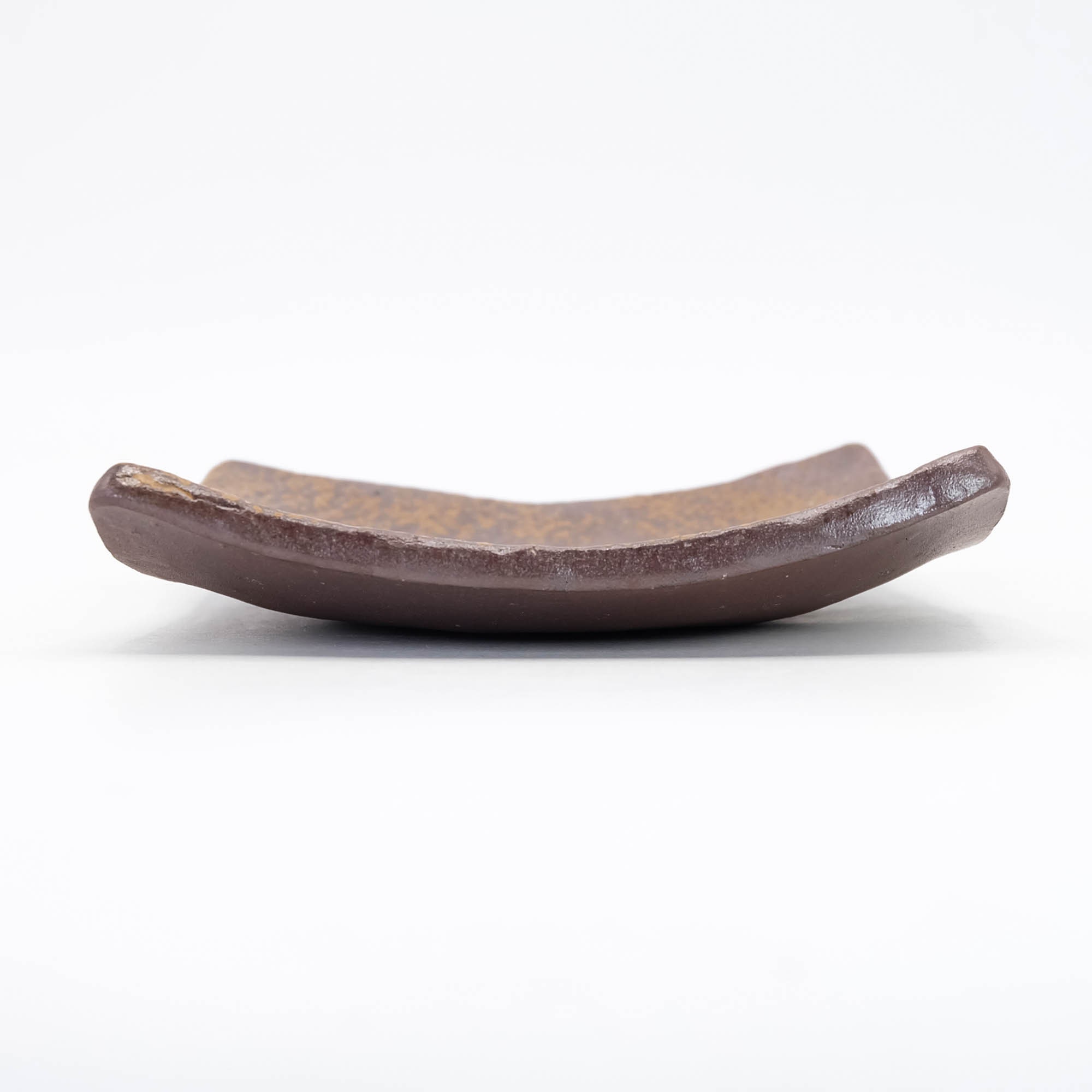 Japanese Pottery Plate Square Shape by Kimura Toho Bizen