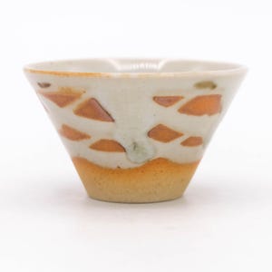 Japanese Sake cup Shigaraki ware Ash glaze Guinomi