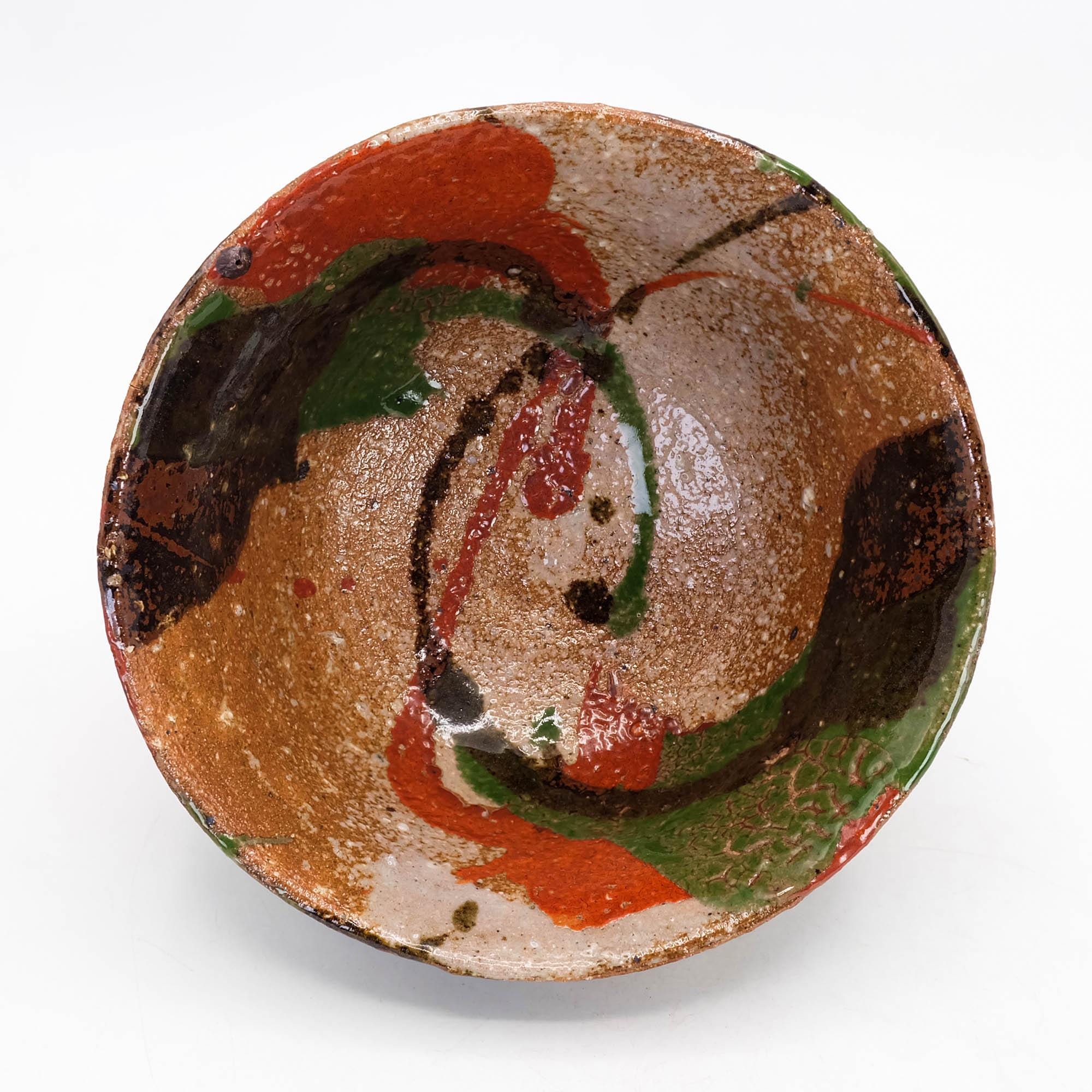 Chawan Japanese Tea Bowl Three-color Glaze by Kawai Kanjiro - Etsy
