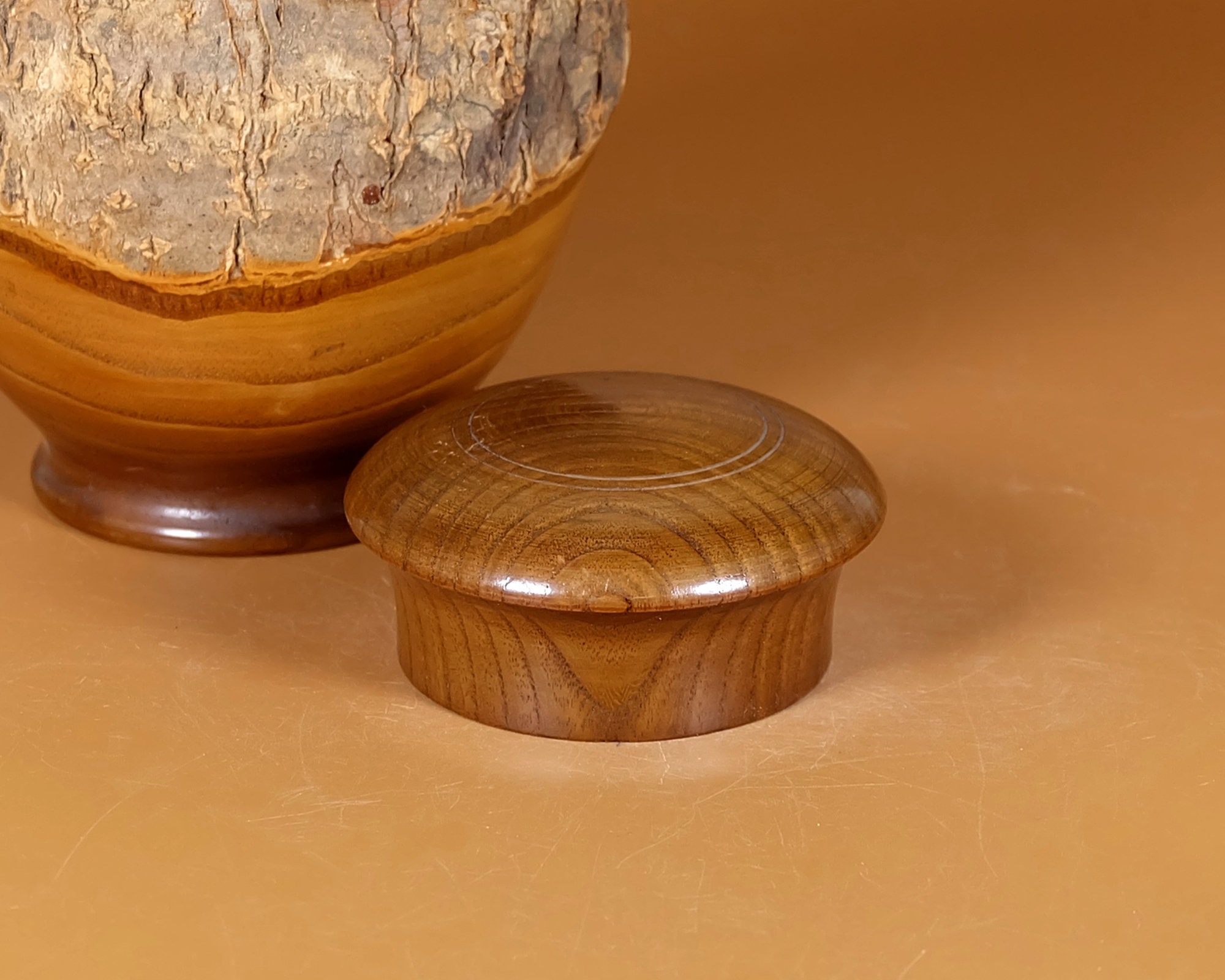 Japanese Wooden Tea caddy Natural Wood Turned Tea caddies Etsy