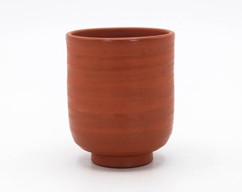 Japanese Tea cup 130ml Sado Red clay by Kitazawa kiln Mumyoi ware Teacup Yunomi, Nippon2You