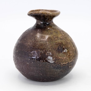 Japanese Wood fired Sake Bottle by Tanimoto Kosei Iga ware Tokkuri