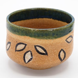 Narumi-Oribe Chawan Japanese Tea bowl Green glaze Oribe ware, Nippon2You