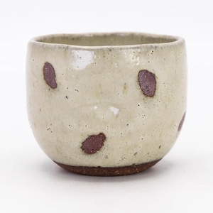 Japanese Tea cup 200ml Shigaraki ware Nuka glaze Wax resist Teacup Yunomi