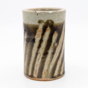 Japanese Pottery Flower Vase Mashiko ware Finger wipe