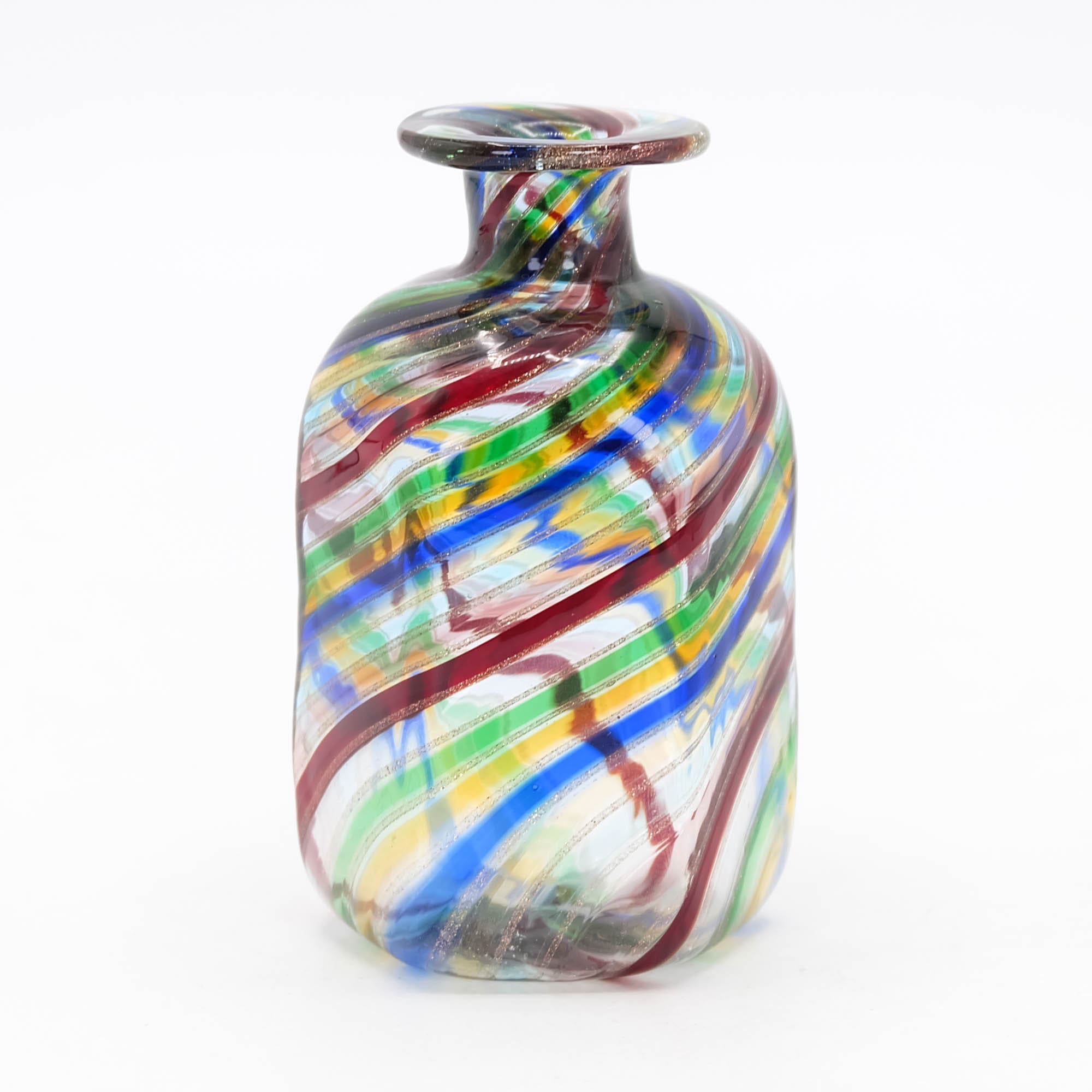 工芸品 Murano Glass Vase (Blue & Yellow) 工芸品 Murano Glass Vase (Blue & Yellow) Murano Blue and Yellow