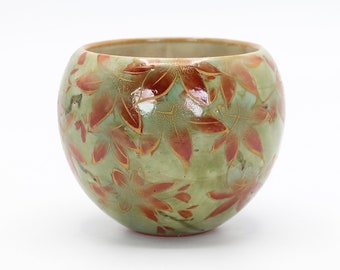 Japanese Tea cup 280ml Autumn leaves Design by Touan kiln Kyo ware Teacup Yunomi, Nippon2You